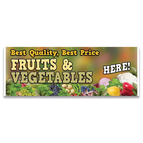 Best Quality Best Price Fruits & Vegetables Banner Concession Stand Food Truck Single Sided